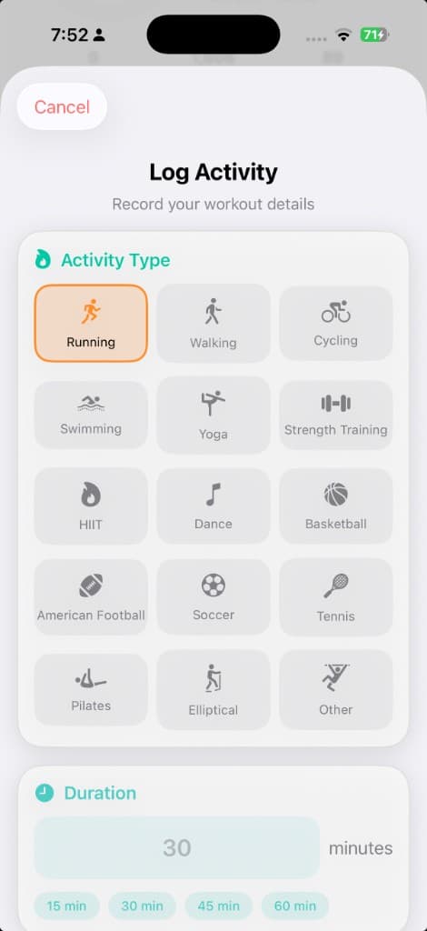 Log activity