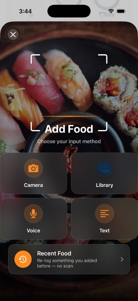Add food screen